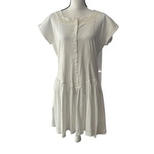NWOT, NUGGETS, White, Summer, A-Line, Dress, Size M, Cotton Blend